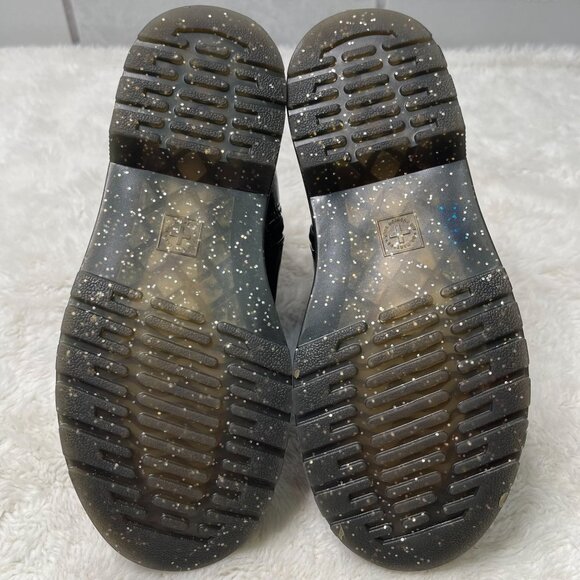 Dr Martens #1460 Kid's Black Glitter Ankle Lace Up Boots Shoes Size 5 - Picture 8 of 9
